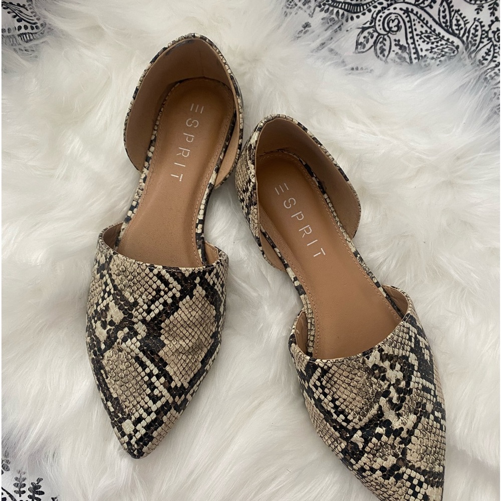 Esprit Piper Women's Shoe Ballet Flat Size 7 Snakeskin Print